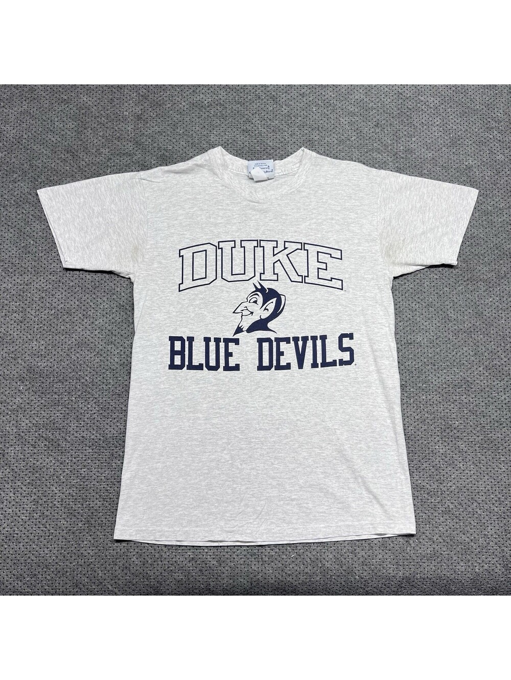 Vintage 90S University Of Duke Blue Devils T-Shirt Medium RARE MENS GRAY